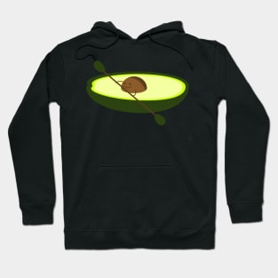 Avocado as a paddle boat Hoodie